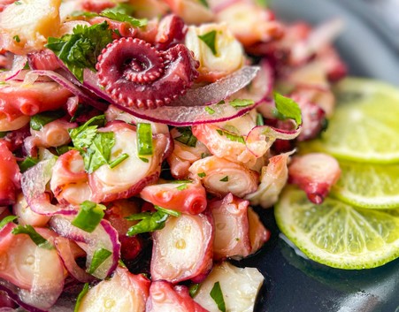 Menu55 - Ceviche z chobotnice. (předkrm)